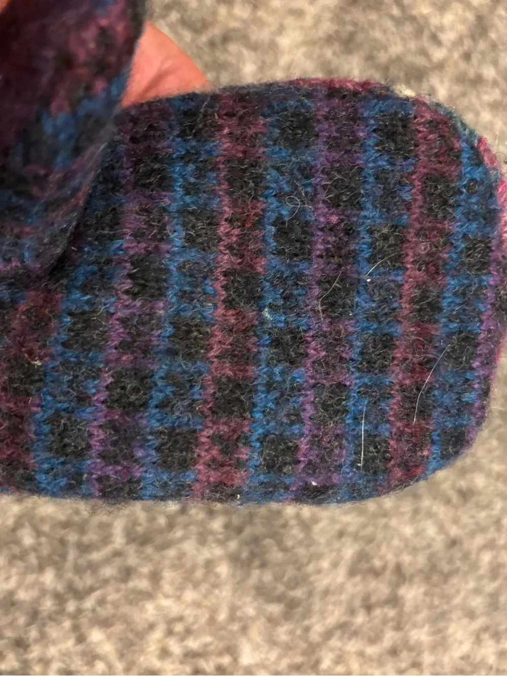 Cozy Fair Isle Knit Mittens - Cream, Pink & Blue